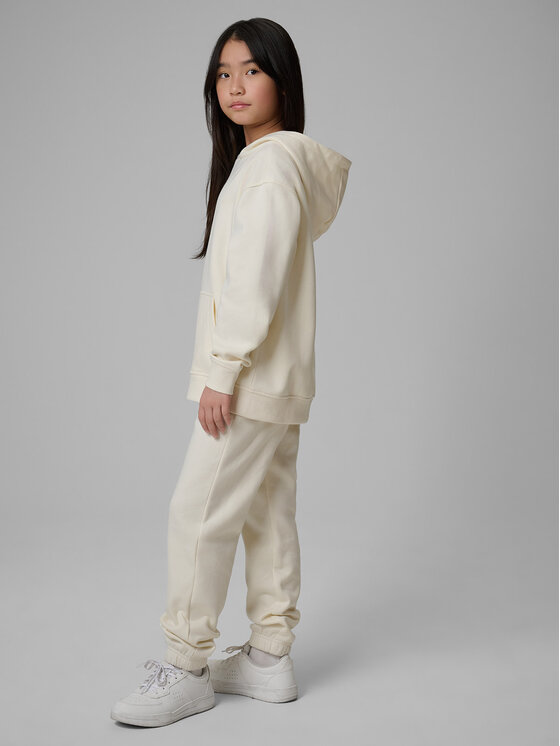 4F 4F Spodnie dresowe BASIC+ Kremowy Regular Fit