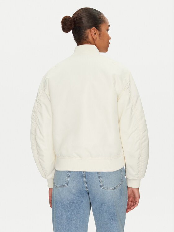 Guess Jeans Guess Jeans Bunda bomber W5RL81 WHAA2 Écru Regular Fit