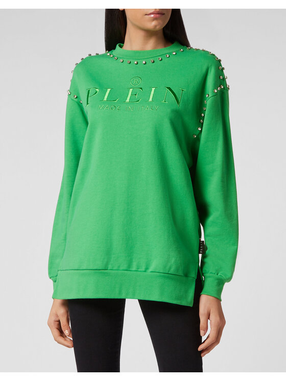 PHILIPP PLEIN PHILIPP PLEIN Bluza 5921 Zielony Regular Fit