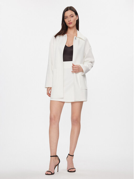 Max Mara Leisure Max Mara Leisure Trapecijos formos sijonas Varina 2416771037 Balta Regular Fit