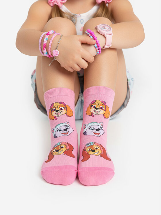 Paw Patrol Paw Patrol Dlhé ponožky CEO-ACCCS-AW25-332PAW Ružová