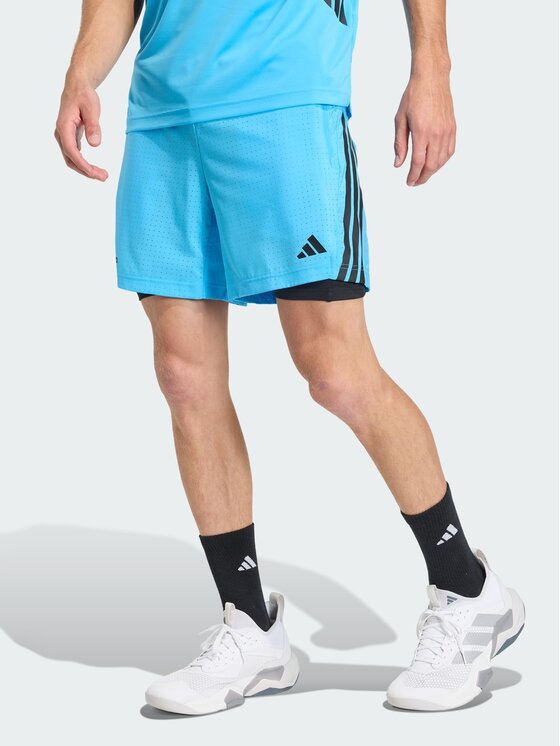 adidas adidas Szorty sportowe 159347 Błękitny Regular Fit