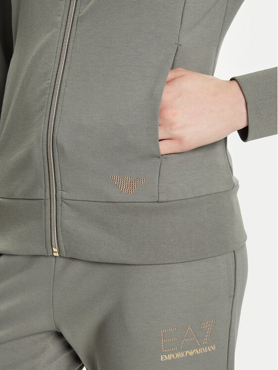 EA7 Emporio Armani EA7 Emporio Armani Džemperis ar kapuci 8NTM43 TJ9RZ U8142 Zaļš Regular Fit