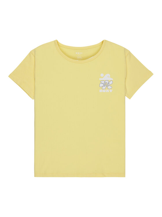 Roxy Roxy T-shirt Lily ERGZT04139 Žuta Regular Fit