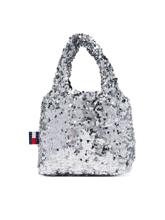 Tommy Jeans Tommy Jeans Käekott Tjw Bodega Sequins Shopper AW0AW19091 Hõbedane
