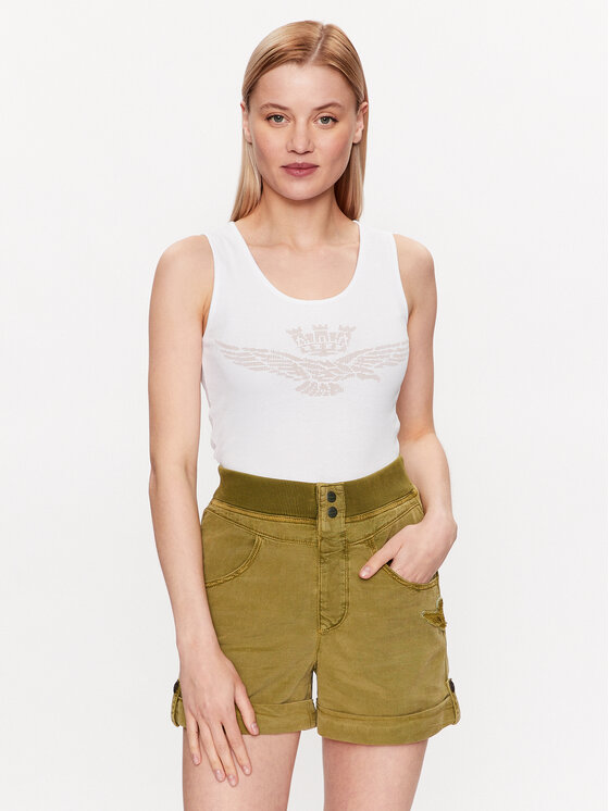 Aeronautica Militare Top 231TS2114DJ585 Biela Regular Fit