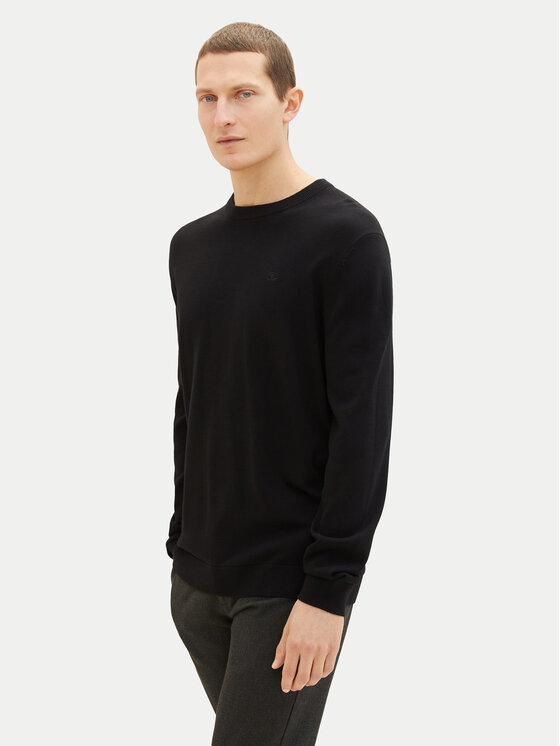 Tom Tailor Tom Tailor Πουλόβερ 1038426 Μαύρο Regular Fit