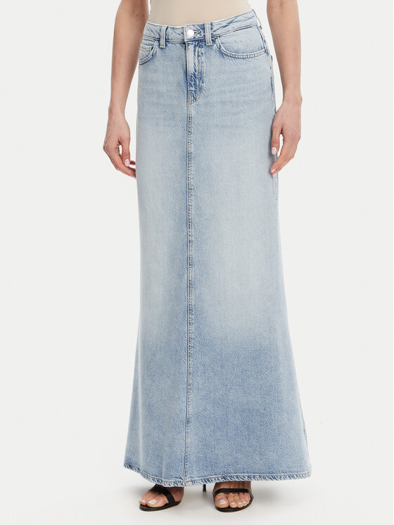 Guess Guess Džínová sukně W5GD83 D5B96 Modrá Regular Fit