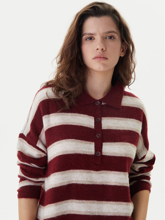ONLY ONLY Sweter Talio 15358606 Bordowy Regular Fit