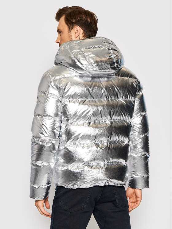 Les Hommes Les Hommes Pehelykabát LLO502733U Ezüst Regular Fit