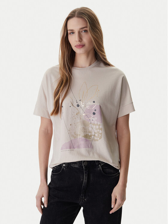 ONLY T-Shirt Jany 15356044 Szary Regular Fit