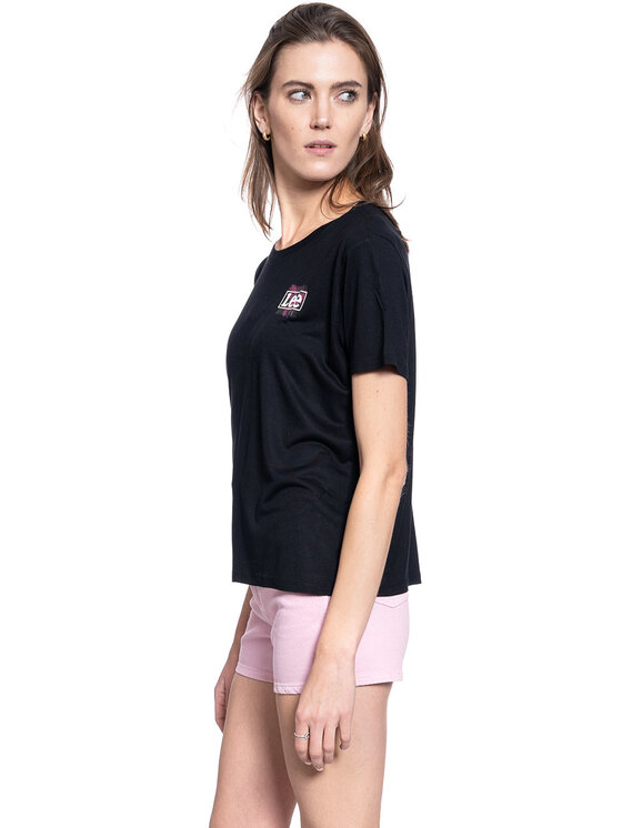 Lee Lee T-Shirt RELAXED FIT Czarny Slim Fit