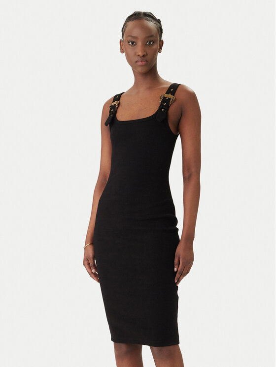 Versace Jeans Couture Versace Jeans Couture Ежедневна рокля 80HAO943 J0198 Черен Slim Fit