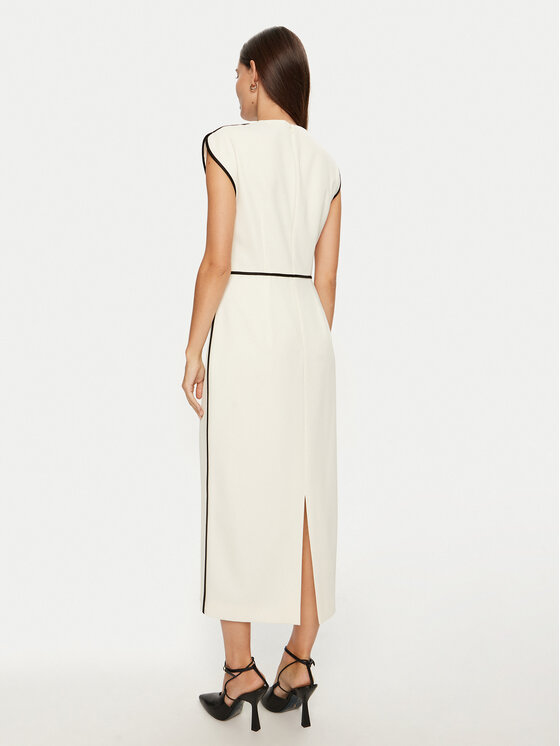 BOSS Boss Coctailkleid Detira 50539016 Weiß Slim Fit