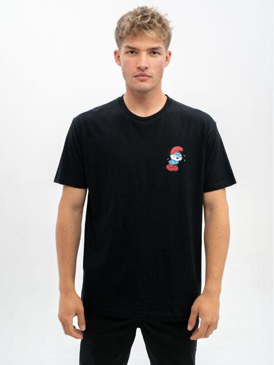 Smerfy Smerfy Komplet t-shirtów Zestaw 3 T-Shirtów Męskich Czarnych Smerfy Funny M Czarny Regular Fit
