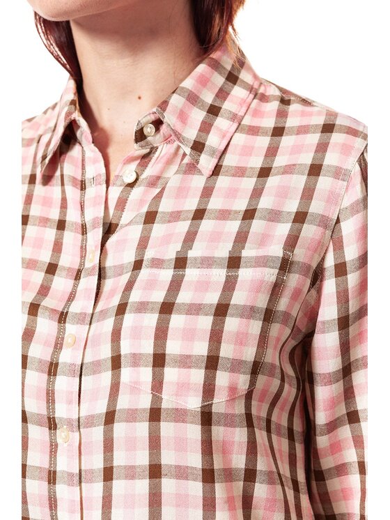 Wrangler Wrangler Koszula 1 PKT SHIRT Różowy Regular Fit