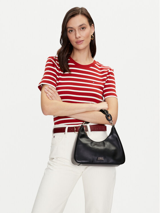Tommy Hilfiger Handtasche Soft Leather Shoulder Bag AW0AW16293