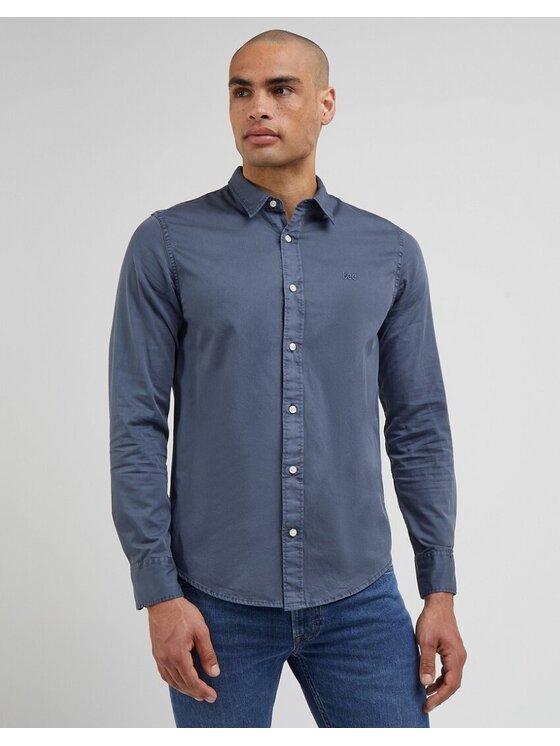 Lee Lee Camicia PATCH Grigio Regular Fit