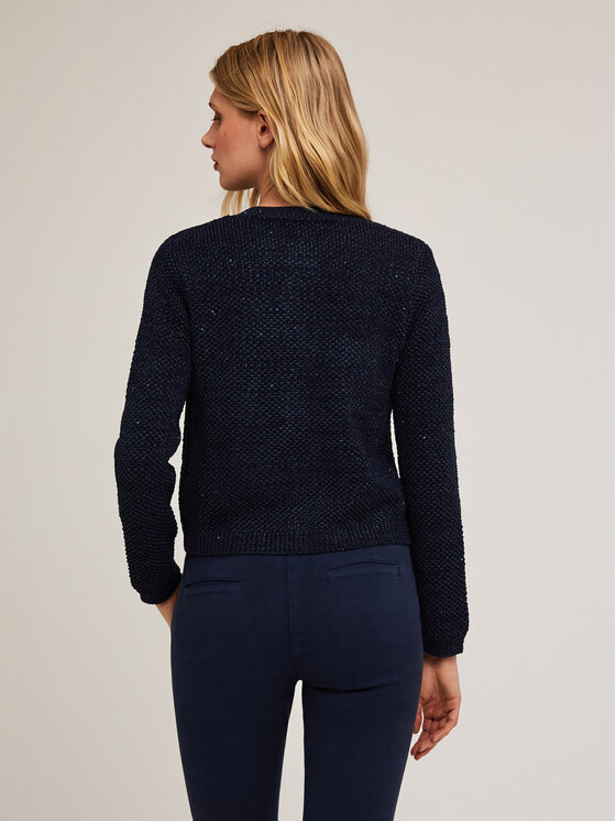 Motivi Motivi Cardigan M319W003402N034 Blu Regular Fit