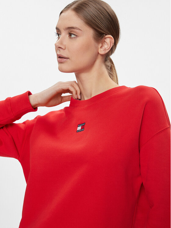 Tommy Jeans Tommy Jeans Суитшърт Badge DW0DW17325 Червен Regular Fit