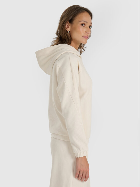 4F 4F Bluza CORDED FLOW Biały Regular Fit