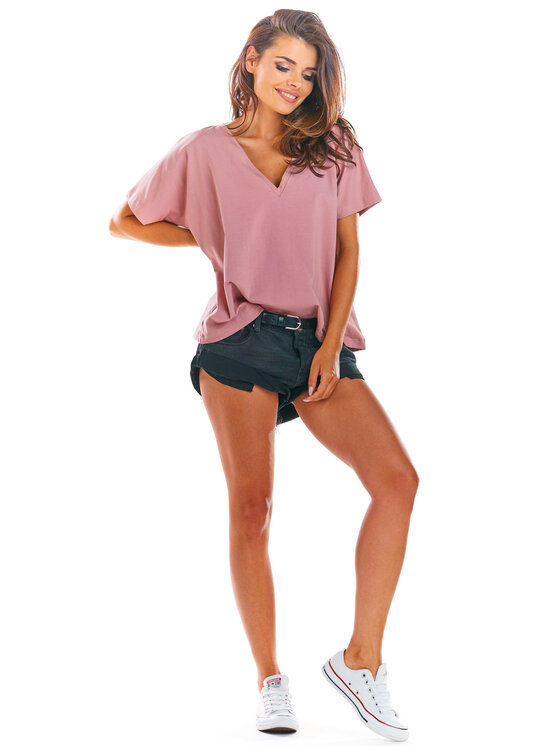 Infinite You Infinite You Bluzka M203 Różowy Basic Fit