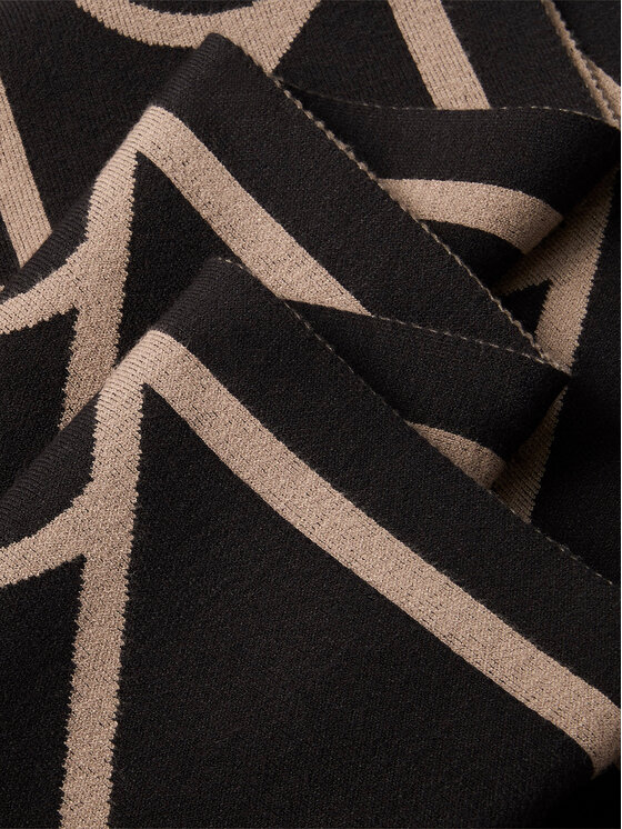 Calvin Klein Calvin Klein Šal Emblem Aop Jcq Fine Rib Scarf LV04D8051G Crna