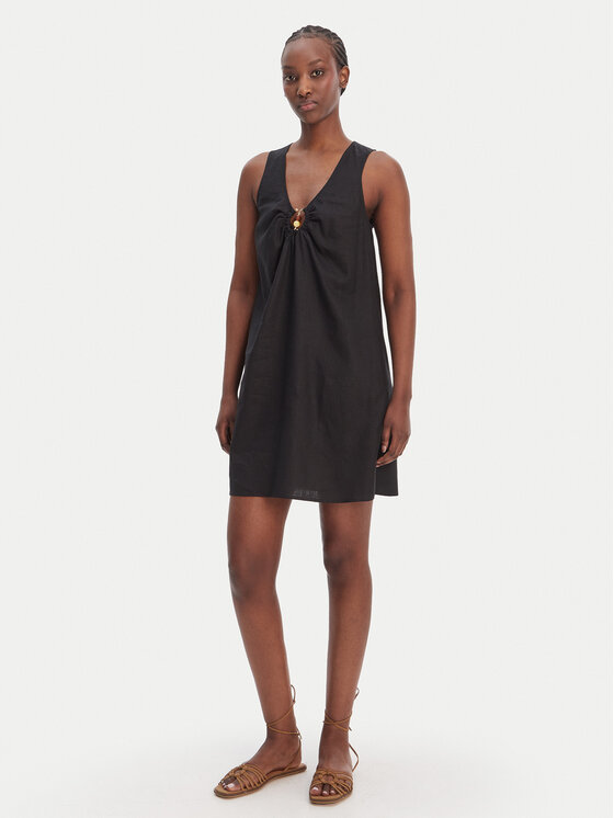 Seafolly Seafolly Letné šaty Palermo 55508-DR Čierna Regular Fit