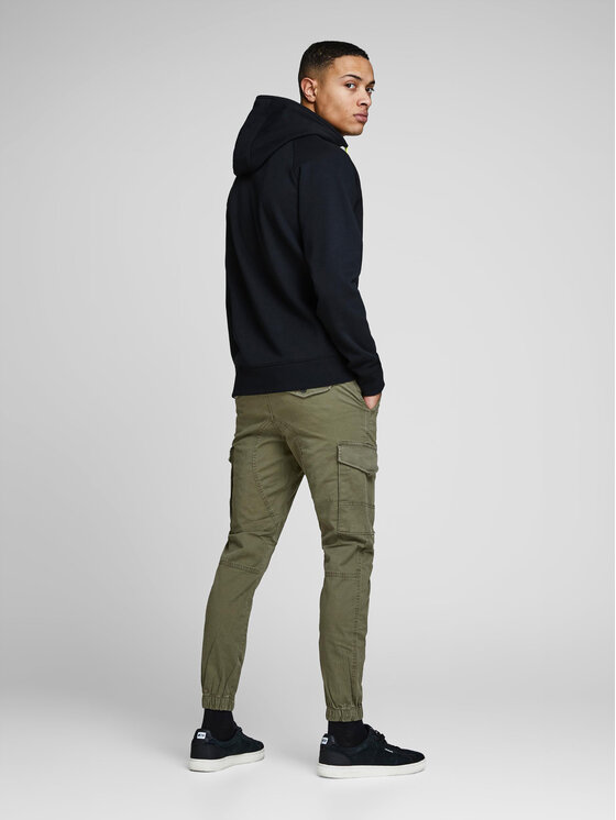 Jack&Jones Jack&Jones Auduma bikses Paul Flake 12141844 Zaļš Tapered Fit