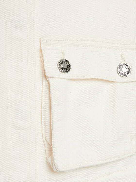 United Colors Of Benetton United Colors Of Benetton Kurtka jeansowa 22C2CN04D Écru Regular Fit
