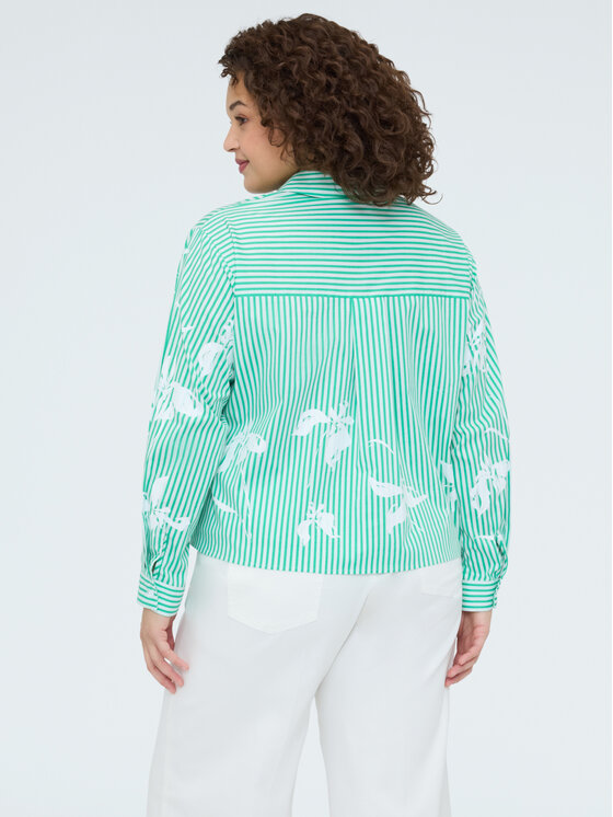 Fiorella Rubino Fiorella Rubino Koszula 5056T001460N0S5 Zielony Cropp Fit