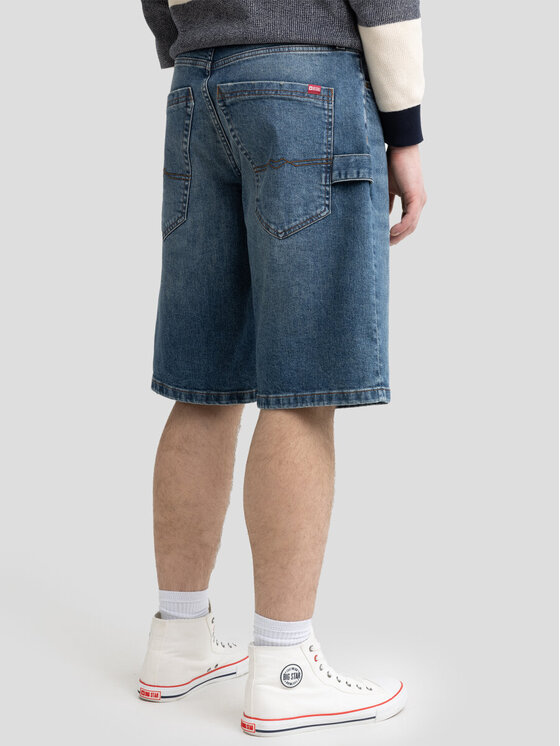 BIG STAR BIG STAR Szorty jeansowe ALEKSY_WORKWEAR_422_110 Niebieski Basic Fit