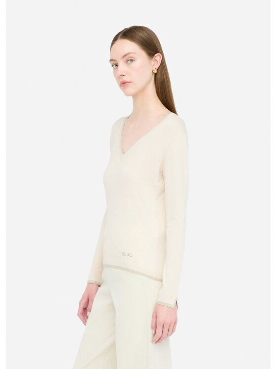Liu Jo Liu Jo Sweter MF5227MS49I20304 Beżowy Slim Fit