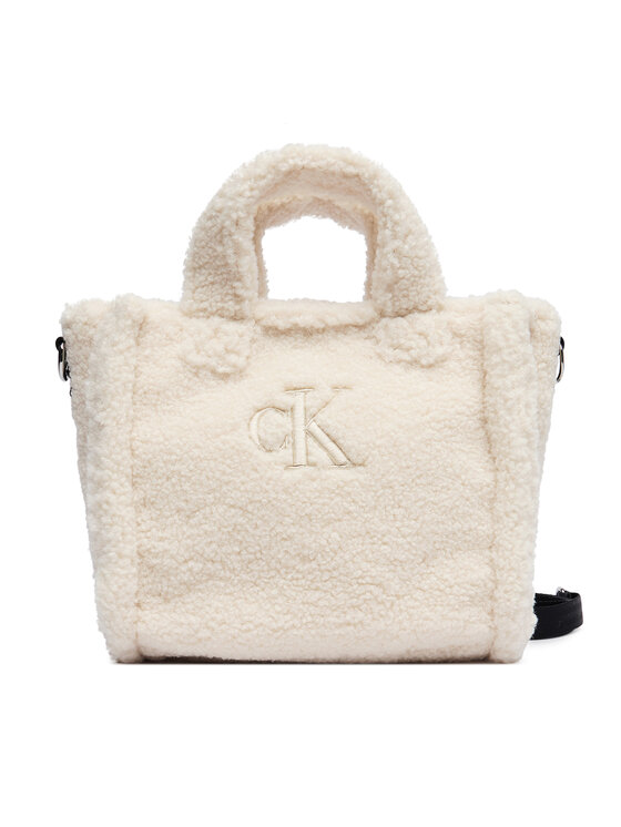 Calvin Klein Jeans Geantă Teddy Tote Bag IU0IU00355 Crem