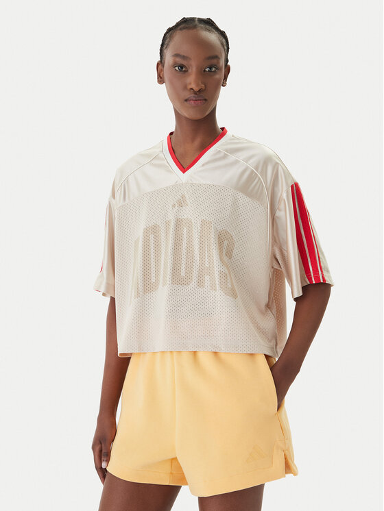 adidas adidas Marškinėliai Stadium JZ1073 Smėlio Loose Fit