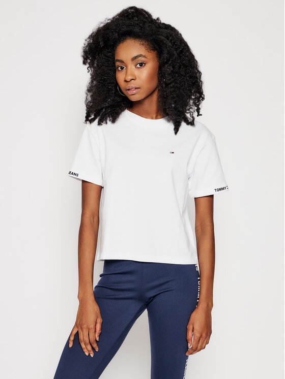 Tommy Jeans Marškinėliai Crop Branded 