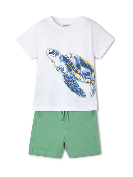 Mayoral Mayoral Completo T-shirt e pantaloncini 3609 Verde Regular Fit