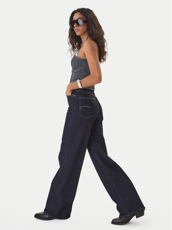 G-Star Raw G-Star Raw Farmer Deck 2.0 D23591-E205 Sötétkék Wide Leg