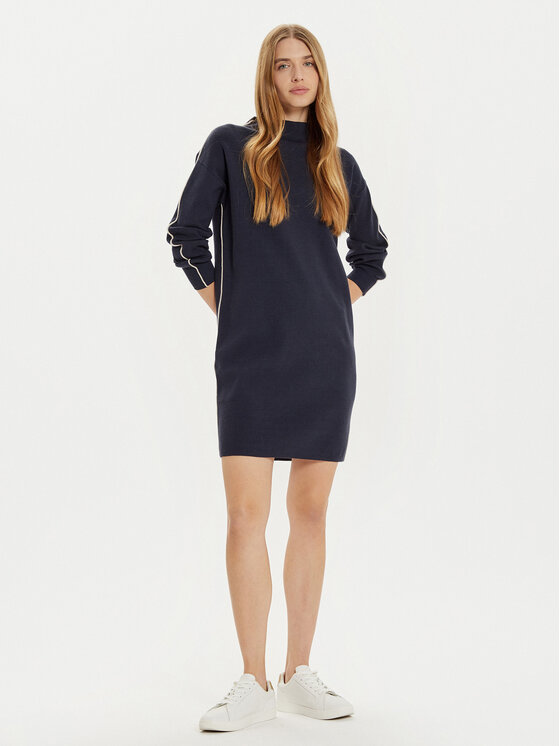 Tatuum Tatuum Strickkleid Cora T2420.198B Dunkelblau Relaxed Fit