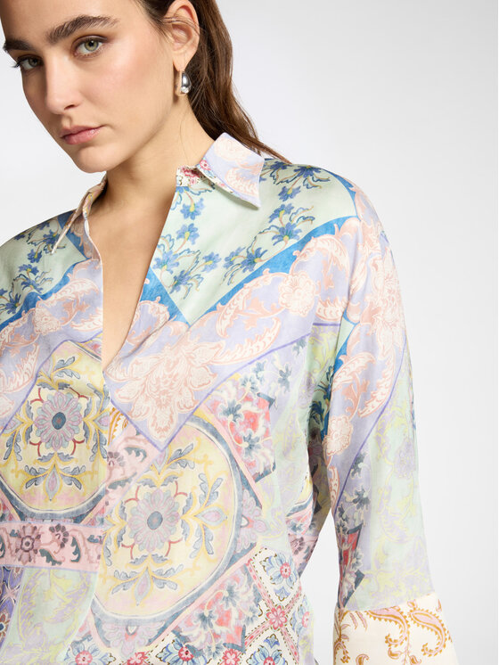 Elena Mirò Elena Mirò Bluzka 2043Z200047N043 Fioletowy Boxy Fit
