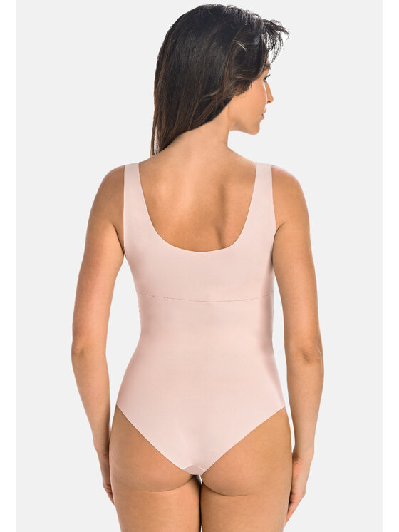 Teyli Teyli Body damskie wyszczuplające bezszwowe Mercy Beżowy