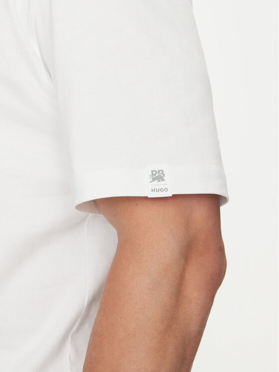 HUGO HUGO T-krekls Deckies_RB 50542766 Balts Regular Fit