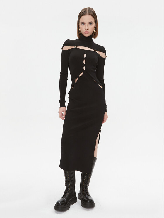 Női Kötött ruha Versace Jeans Couture, Méret: M, Fekete, 75HAOM50