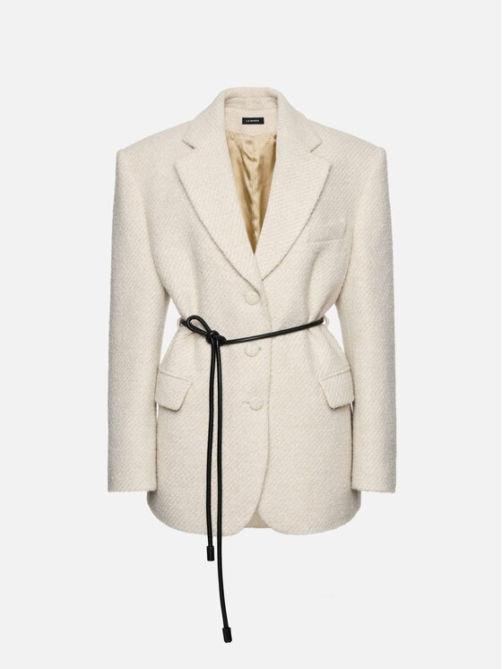 La Mania La Mania Marynarka ERTE Beżowy Basic Fit