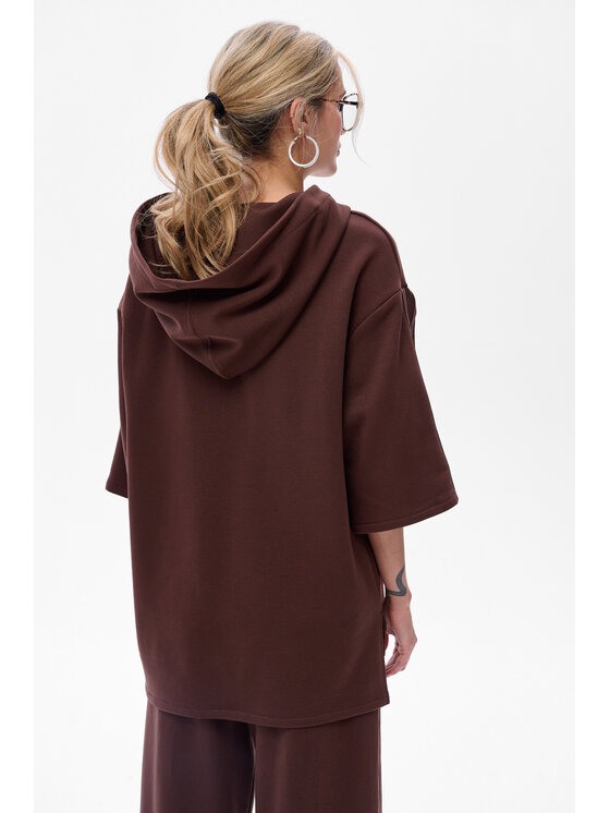 blue shadow blue shadow Bluza Cossa Brązowy Regular Fit