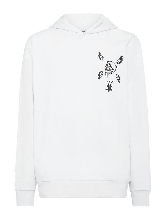 PHILIPP PLEIN PHILIPP PLEIN Mikina 201 Biela Regular Fit