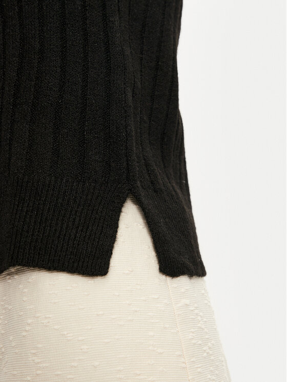 Vila Vila Rollkragenpullover Beluna 14094218 Schwarz Regular Fit