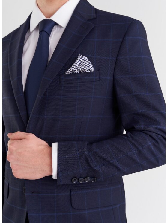 Pako Lorente Pako Lorente Marynarka P24SF-3G-014 Granatowy Slim Fit