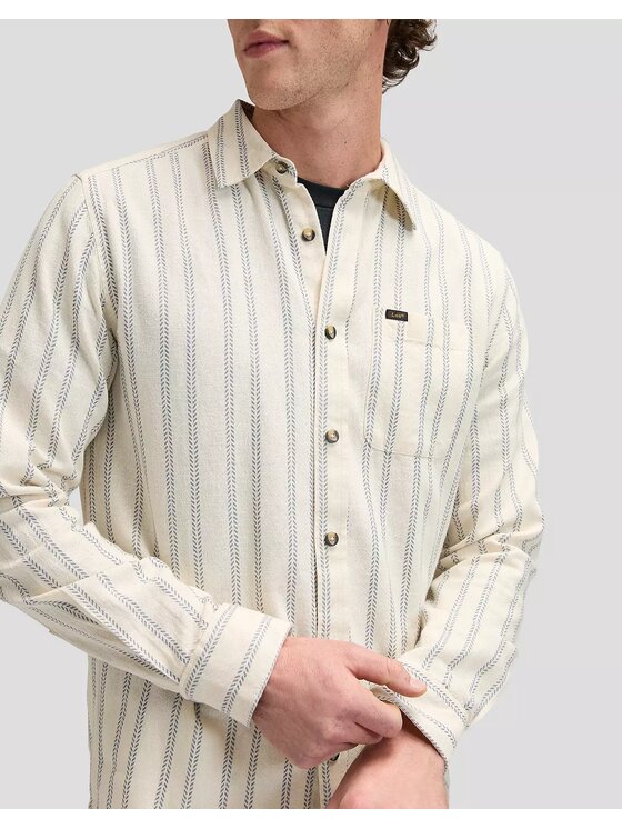 Lee Lee Koszula SURE SHIRT Beżowy Regular Fit