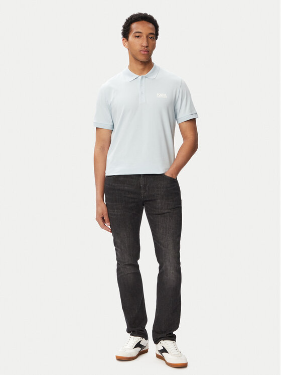 KARL LAGERFELD KARL LAGERFELD Polo särk 745780 563235 Helesinine Regular Fit
